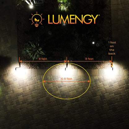LUMENGY 3W LED Landscape Bollard Path Light, Modern Curved Design, 12V Low Voltage, IP67 Waterproof, for Pathways, Driveways and Walkways, Black Finish, 4 Pack