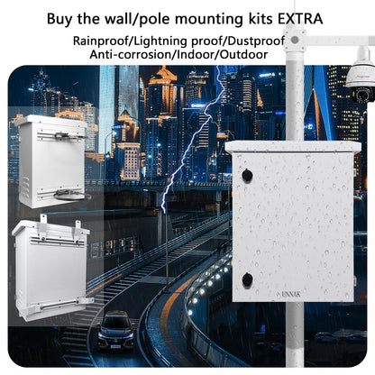 Outdoor nema Enclosure Electrical Box - 23.6x19.7x11.8 Weatherproof Network Exterior Box Ventilated Enclosure hinged Outdoor Galvanized Electrical Ventilation Design(600 * 500 * 300mm)