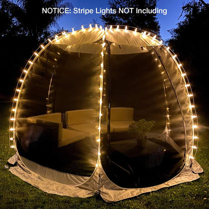 LEEDOR® Pop Up Screen House, 4-6 Person Outdoor Screen Tent, Camping Screen Room with Carry Bag, Screen Gazebo with Mosquito Netting, Instant Sun Shelter for Garden, Patio, Backyard 10'x10'