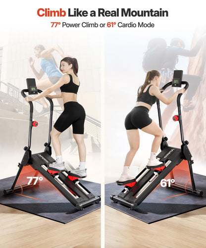 YOLEO Magnetic Stair Stepper for Home, 16-Level Resistance up to 130LB, Folding Stair Climber with 28'' Stride, Quiet Cardio Stair Machine with HR Sensor & 660LB Capacity