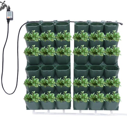 banborba Self Watering Wall Planter with 36 Pots, Wall Planters for Indoor Plants, Vertical Garden Planter, Wall Mounted Plastic Plant Grow Pots for Fruits Vegetables Flowers Herbs (Green)