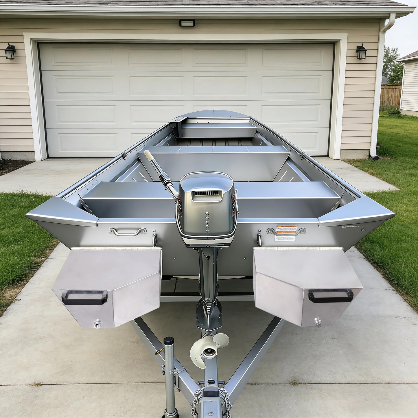Oxphanor Boat Float Pods Pair Fits 17‘ - 18’ Boats, Portable Buoyancy Pods for Pontoon, Jon & Fishing Boats, Easy Install, UV Resistant