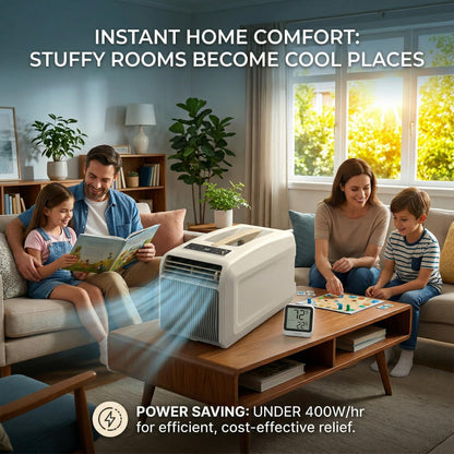 GOUKA Portable Ac 6100 BTU Cooling Camping Air Conditioner App Control No Drainage Required tent Ac Units for Rooms Bedroom Outdoor Camping Rvs (6100, BTUs, 1 set Milk white)