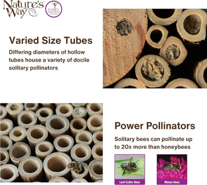 Nature's Way | PWH1-C Teal Bee House - Durable Habitat for Pollinators, Eco-Friendly Design