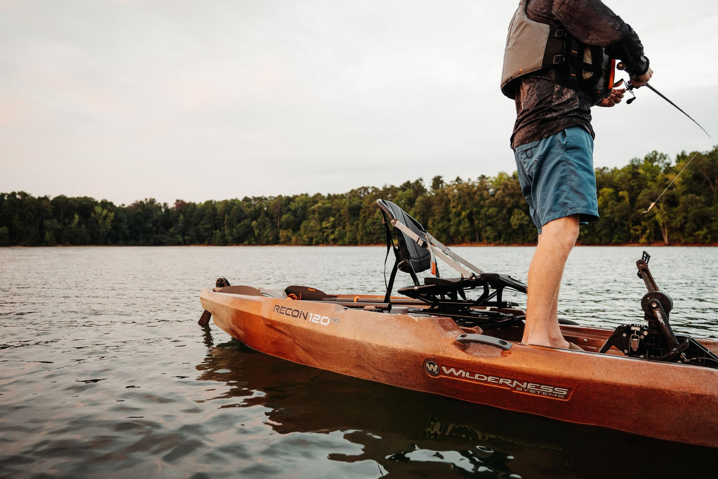 Wilderness Systems Recon 120 HD - Sit on Top Fishing Kayak - 360 Degree ACES seat & Helix PD™ Pedal Drive System - 12 ft - Steel Grey