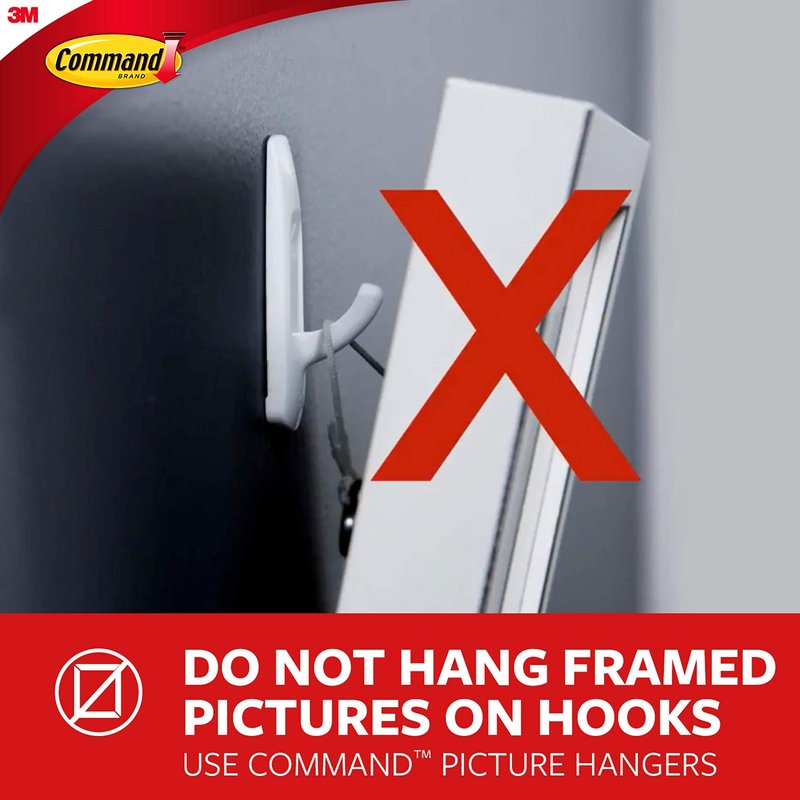 Command Large Cord Clips, Organize Damage-Free, 4-Packs, 8-Clips Total