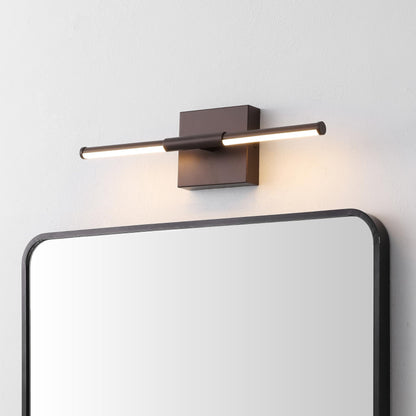 JONATHAN Y Makena LED Wall Sconce, 16.25in Metal, Oil-Rubbed Bronze, Model JYL7039D for Bedroom, Bathroom, Living Room, Kitchen