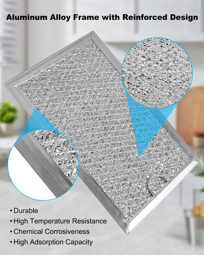 2 Pcs Microwave Grease Filter Fit for GE JVM6175EK5ES JVM6172SK5SS JVM6175SK5SS JVM6175YK5FS