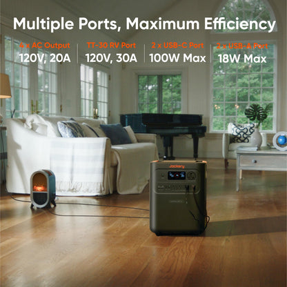 Jackery HomePower 3600 Plus Portable Power Station and Extra Battery with 2x 200W, 3600W AC Output, 7168Wh LFP Solar Generator, Expandable up to 21kWh, Essential Home Backup for Home Use, Emergencies