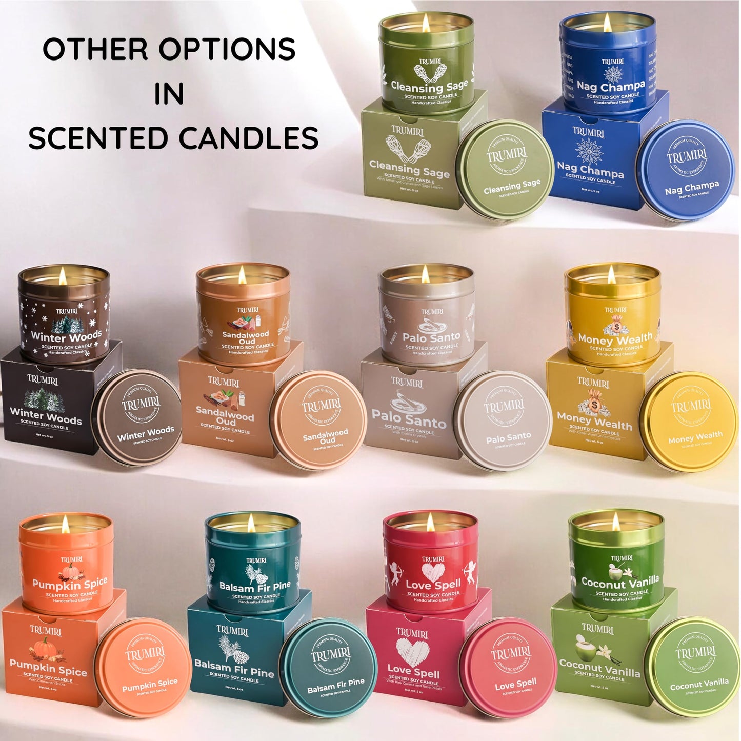 Sandalwood Oud - Scented Candles for Men - 5oz Natural Soy Clean Organic Non Toxic - Masculine Scent Gifts - Candel for Home Bedroom Bathroom Apartment Room Décor Aesthetic New House Essentials