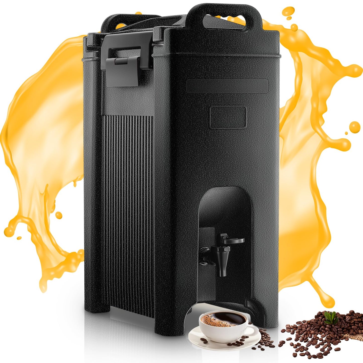 Insulated Beverage Dispenser 5 Gal, Commercial Hot/Cold Drink Dispenser for Coffee Shop, Large Parties, Church Gatherings, Camping, Heavy Duty Beverage Cooler with Faucet for Outdoor (No Electricity)