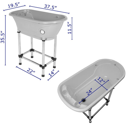Flying Pig™ Pet Dog Cat Portable Bath Tub (Blue, 37.5"x19.5"x35.5")