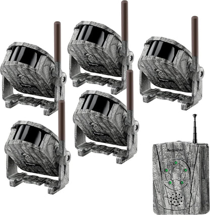 Wireless Hunting Alarm Kits 300m Long Range Night Vision Motion Detector for Deer Hog etc. Hunting/Travel/Warning 360 Degree Waterproof Security Sensor with Receiver for Camp Farm Home Surveillance