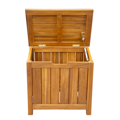 Christopher Knight Home Kensy Acacia Wood Outdoor Storage Box, 30 Gallons Wooden Patio Deck Box, Garden Backyard Tool Storage, Outdoor Storage Container for Patio Furniture Cushion, Teak Finish