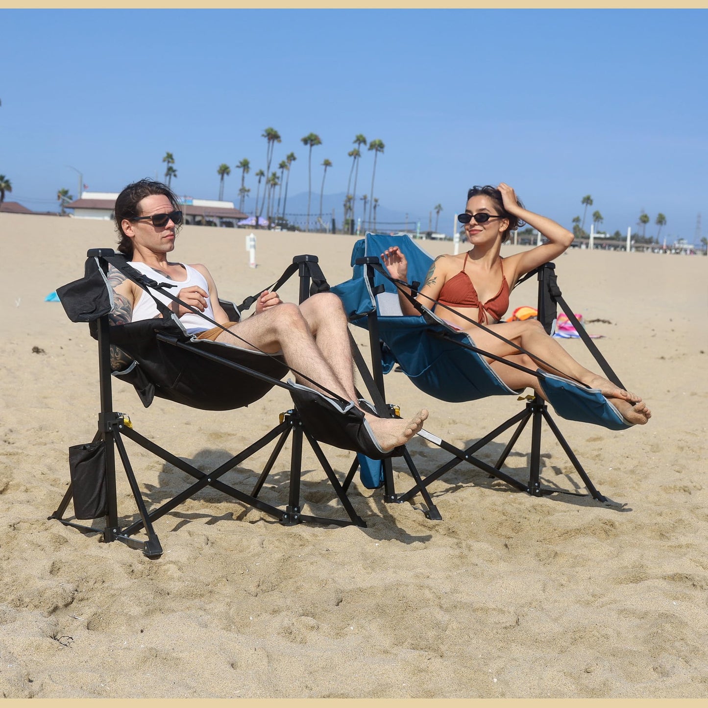 ARROWHEAD OUTDOOR Folding Hammock Chair, Heavy Duty Camping Seat with Removable Footrest, Padded Comfort, and 300lb Capacity