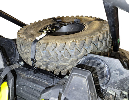 Polaris RZR, Pro XP, Turbo R, Pro R Spare Tire Mount with Dual Flag Mounts, 2020-2024