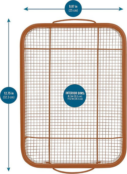 G&S Nonstick Crisper Basket Set - Durable Copper Baking Pan | 2-Piece Easy-to-Use Design