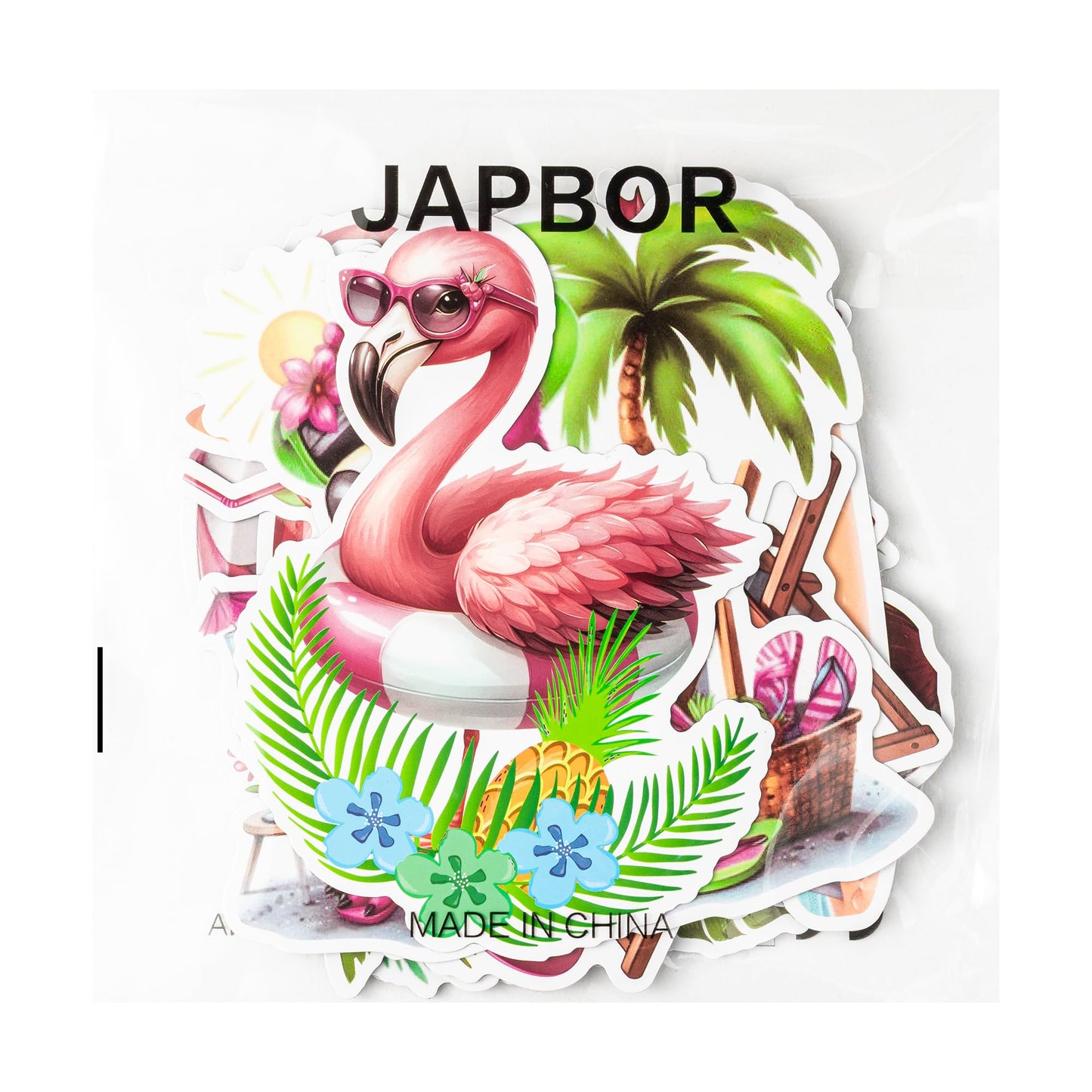 JAPBOR Cruise Door Decorations Magnetic - 10PCS Summer Flamingo Cruise Magnet, Tropical Flamingos Car Ship Refrigerator Magnets Decal, Funny Hawaii Fridge Magnetic Stickers for Home Kitchen Decor