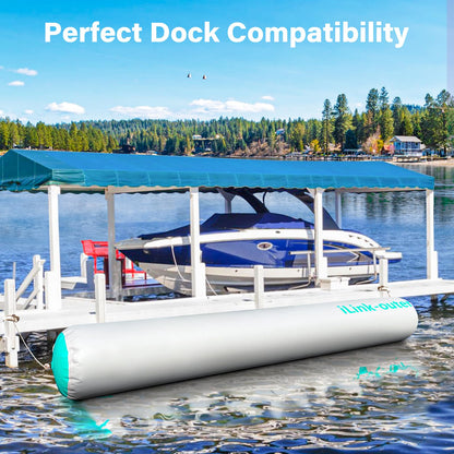 iLink-outer Inflatable Boat Fenders with Air Pump, Upgraded Boat Bumpers for Docking, 10FT Heavy Duty Dock Fender with Storage Bag, Dock Bumper for Tying up Fishing Boats, Jet Skis, Yachts, Pontoon