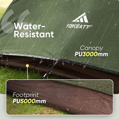 Forceatt 4 Person Camping Tent, Professional Waterproof & Windproof. Lightweight Backpacking Tent Suitable for Camping,Hiking, Outdoor, Mountaineering and Travel