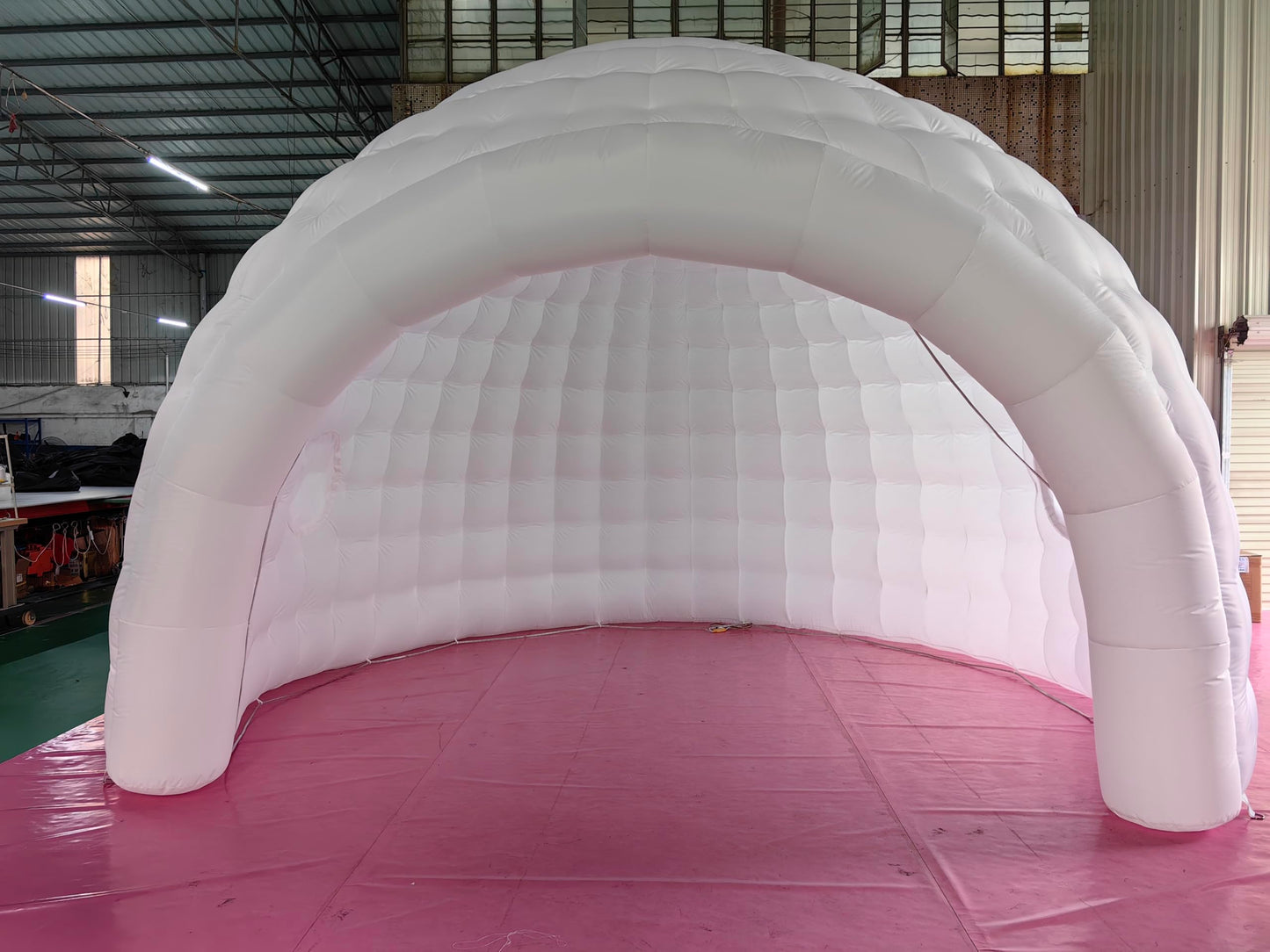 Portable White LED Lighting Inflatable Igloo Dome Tent Marquee Canopy Shelter with Air Blowerfor Exhibition Camping Party Events