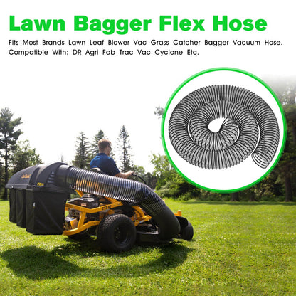 Leaf Vac Hose Dust Collection Hoses 8 Foot PVC Flexible Grass Catcher Leaf Vac Collection Vacuum Hose FOR DR Agri-Fab Trac Fits Most Brands Of Lawn Leaf Blowers (8 Inch Inside Diameter)