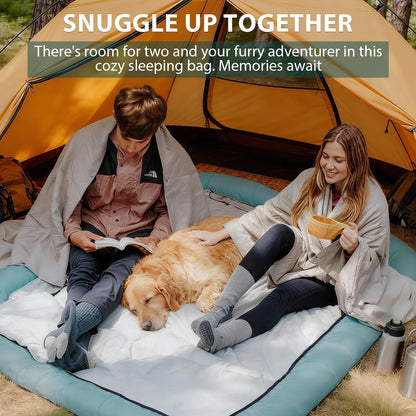 GEERTOP 2 Person Sleeping Bag with Dual Comfort Layer for Couples Adults - 4 Season Cold & Warm Weather Camping Hiking Backpacking Double Sleeping Bag