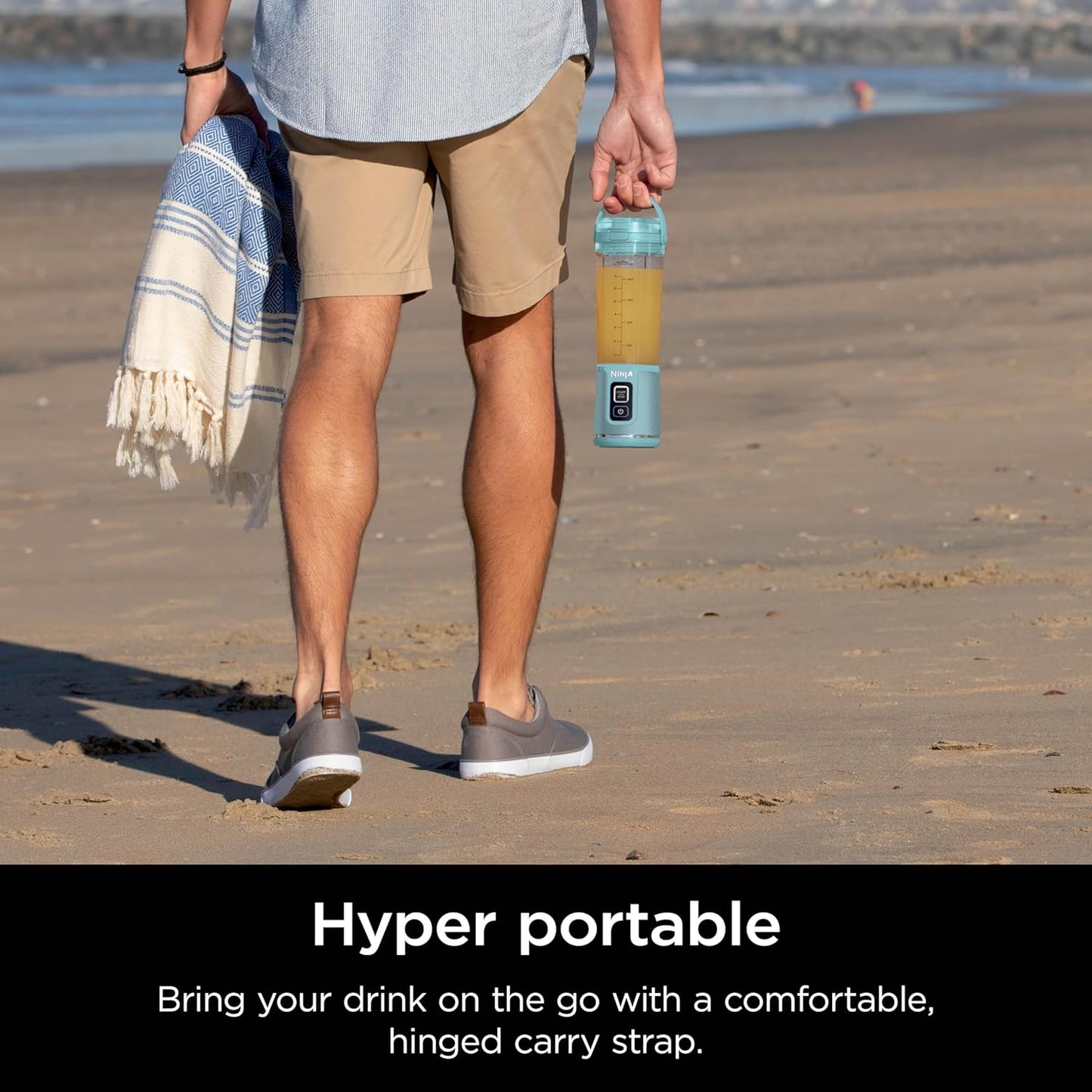 Ninja Blast Portable Blender - Cordless 18oz Personal Blender for Smoothies & Shakes | BPA-Free, USB-C Rechargeable, Aqua