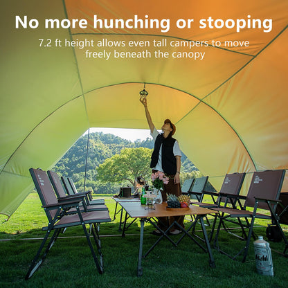 BISINNA Camping Tarp 18x13ft Car Awning Waterproof Hammock Rain Fly Sun Shade Rain Protection Canopy for Outdoor Beach Picnic