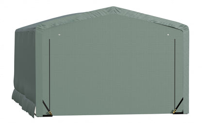 ShelterLogic ShelterTube Garage & Storage Shelter, 12' x 18' x 8' Heavy-Duty Steel Frame Wind and Snow-Load Rated Enclosure, Green