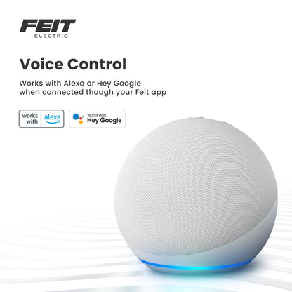 Feit Electric Smart Light Bulbs, 2.4Ghz WiFi Light Bulbs, No Hub Needed, Works with Alexa and Google, Dimmable 60 Watt = LED 9W, OM60/950CA/AG/3, 5000K Day Light, 3 Pack