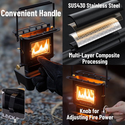 Blackdog Camping Oil Stove - Mini Tabletop Kerosene Heater and Cooker for Outdoor & Indoor Use, Portable Fuel Burner for Cooking Warming, Emergency Oil Lamp for Lighting