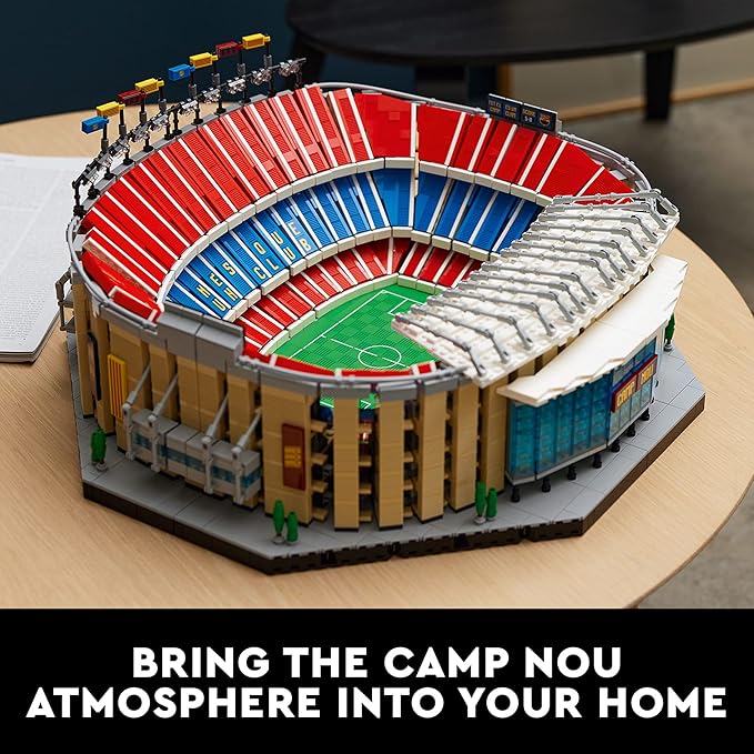 LEGO Icons Camp NOU – FC Barcelona Soccer Stadium 10284 Model Building Kit Large Construction Set for Adults Gift Idea