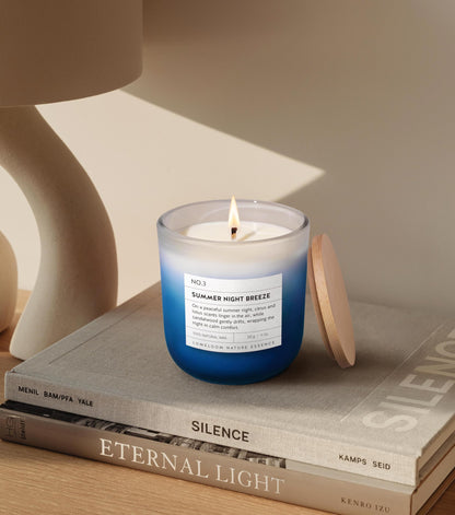LUMELOOM Summer Night Breeze Scented Candle, 11oz Aromatherapy Soy Wax Candles for Home Scented, Fruits, Flower, Wood Scent, Long Burning Time, Gifts for Women, Men, Friend, Relaxation & Stress Relief
