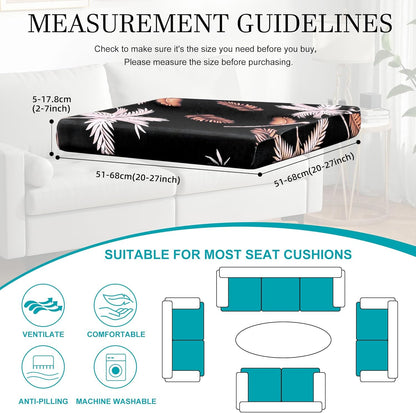 Skiennix 14-Piece Stretch Patio Cushion Covers - Washable Outdoor Couch Slipcovers | Coconut Trees Design