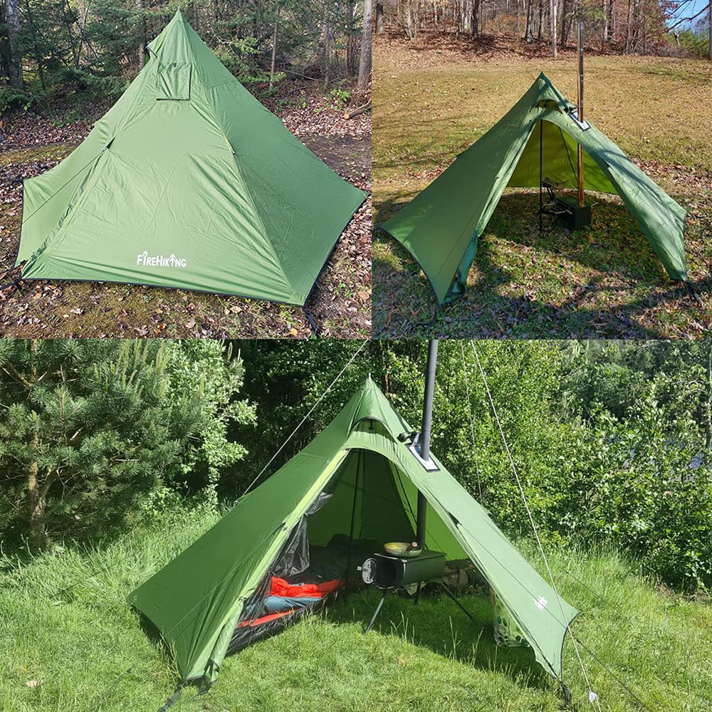 FireHiking Hot Tent with Stove Jack Ultralight Teepee Half Inner Tent for 1-2 Person Camping