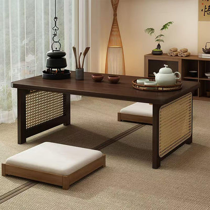 YHGSYXL Japanese Floor Table Bamboo Folding Coffee Table Portable Solid Wood Japanese Coffee Table, No Assembly Japanese Dining Table for Sitting on The Floor, Easy Storage(39.4 * 18.9 * 13.8in.)