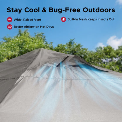 SUNJOY 10ftx10ft Instant Canopy POP UP Gazebo,Easy up,with Detachable LED Light,Remote Control,with Carry Bag for Patio Deck Garden and Beach,Gray