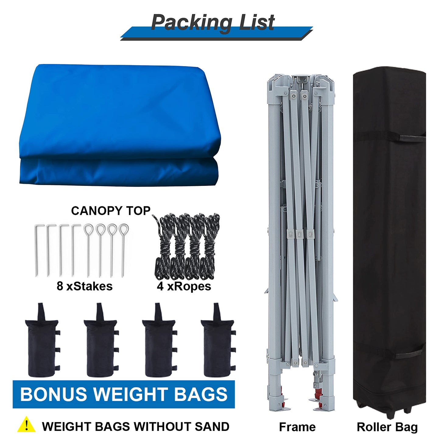 MASTERCANOPY 13x13 Pop-Up Canopy Tent Instant Shelter Outdoor Canopy with Wheeled Bag (Blue)