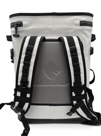 Hypalon TPU Insulated Cooler Backpack Leakproof Waterproof Cooler Bag, Arctic Wolf by Fieldcraft for Travel Sports, Beach, Outdoor Activities, Fishing, Hiking, Camping, and Hunting,