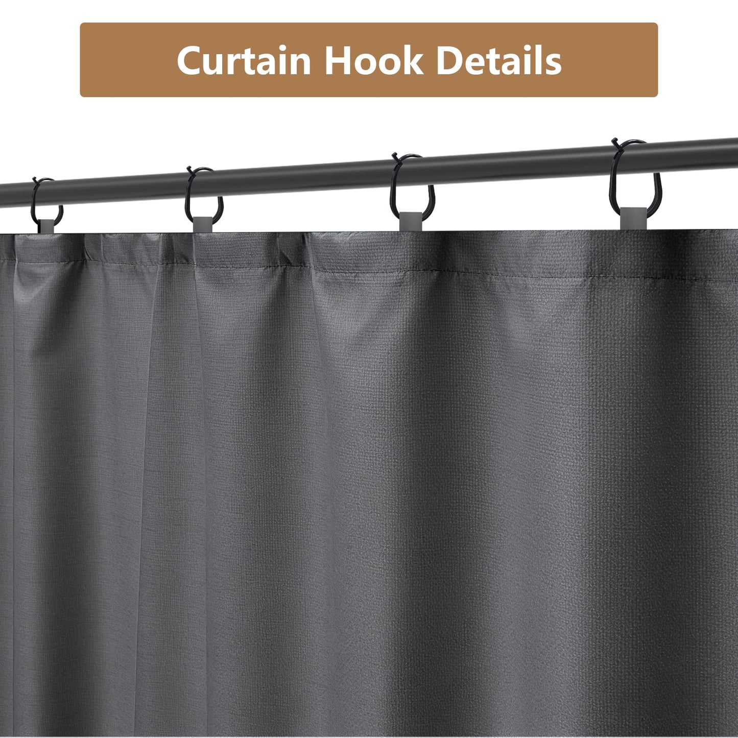 Jocoevol 12' X 16' Gazebo Curtains and Mosquito Netting Universal Replacement All Weather Outdoor Outside Curtains Waterproof Pergola Curtains Privacy Curtains Blackout Gazebo Side Wall for Patio