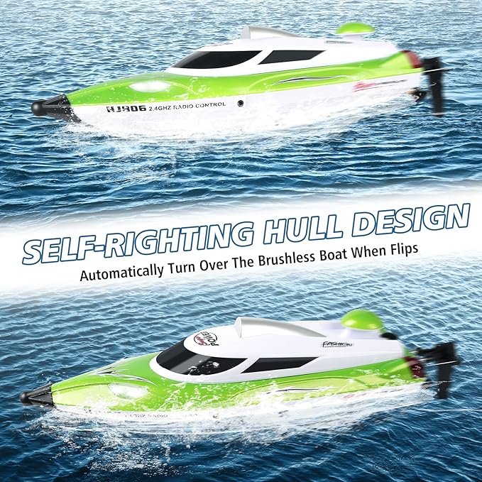 RC Boat-Remote Control Boat for Adults-High Speed 35+ KPH for Pool-Toys for Ages 8-13 (Green)