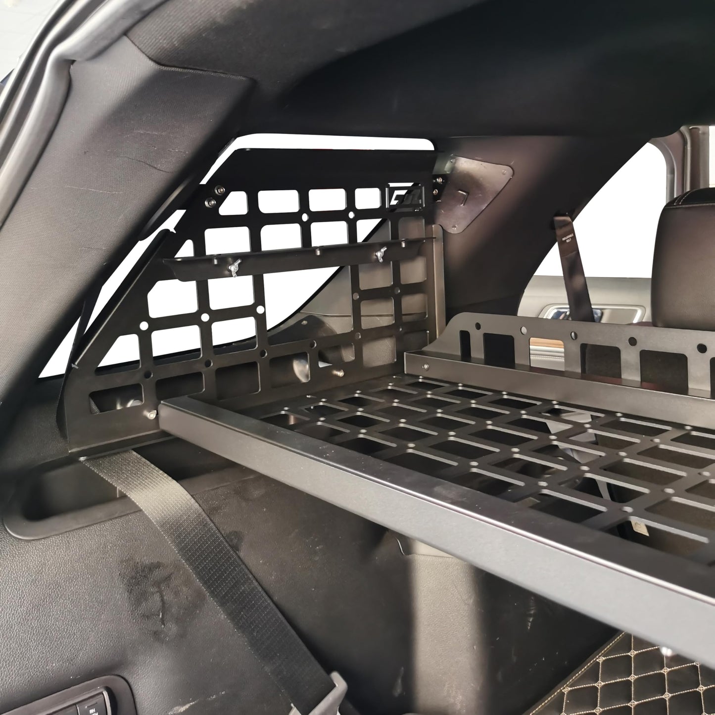 HIGH FLYING 2011-2019 for Ford Explorer Modular Storage Molle Panel System Trunk Shelf Interior Luggage Carrier Rack Trunk Organizer Aluminum (Panels+Shelf)