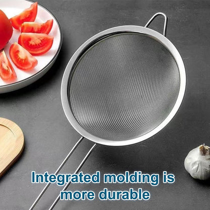 3Pcs Stainless Steel Fine Mesh Strainer Set (Small/Medium/Large) – Metal Sieve Sifter with Handle, Ideal for Rice/Juice/Quinoa/Flour, Kitchen Baking & Straining Tools