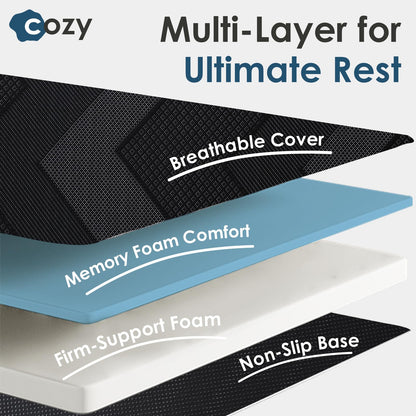 INGEROOM Foldable Mattress Queen - Memory Foam 6 inch Trifold Mattress for Camping, with Portable Handle, Non-Slip Folding Floor Bed Sofa for Guest Travel Yoga, Washable Breathable Cover