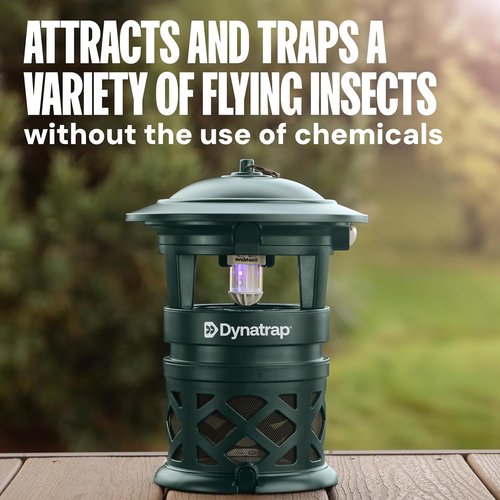 DynaTrap DT1130-GRSR Outdoor Mosquito & Flying Insect Trap - Effective Bug Zapper for 1/2 Acre - Green