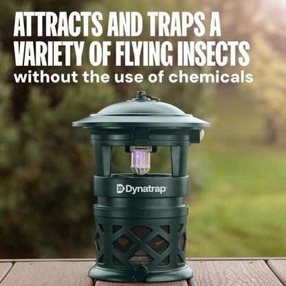 DynaTrap DT1130-GRSR Outdoor Mosquito & Flying Insect Trap - Effective Bug Zapper for 1/2 Acre - Green