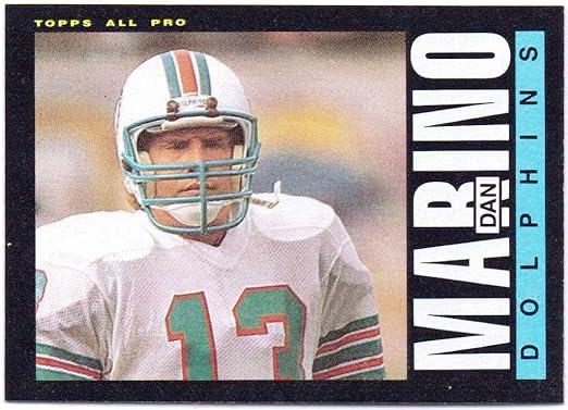 Dan Marino 1985 Topps #314 - Miami Dolphins Error