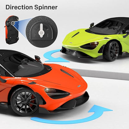 MIEBELY Remote Control Car McLaren Rc Cars Officially Licensed 1/12 Scale 7.4V 900mAh Toy Car with 12km/h Fast Model Car Headlight for Adults Kids Boys Age 6-12 Year Birthday Ideas Gift Orange