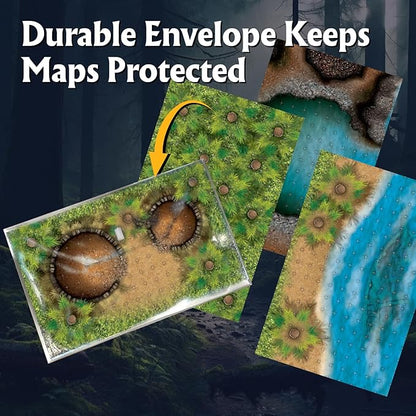Arcknight The Uncharted Isles Roleplaying Battlemaps 16 Modular RPG Maps in 8 Double-Sided Pages 1 Square Grid Modular &amp Versatile Design for Tabletop Gaming - for Dungeons &amp Dragons &amp